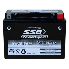 SSB MOTORCYCLE AND POWERSPORTS BATTERY (YTX15L-BS) AGM 12V 13AH 340CCA BY SSB HIGH PERFORMANCE
