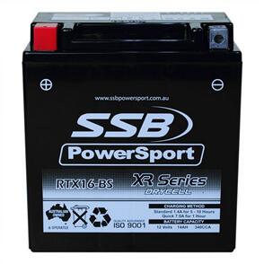 SSB MOTORCYCLE AND POWERSPORTS BATTERY (YTX16-BS) AGM 12V 14AH 340CCA BY SSB HIGH PERFORMANCE