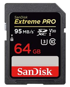 SANDISK EXTREME PRO SDXC 64GB UP TO R170MB/S W90MB/S SD CARD UHS-I V30