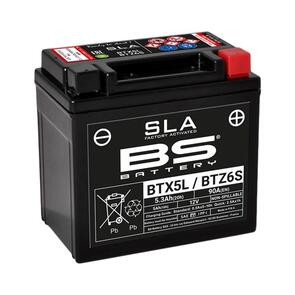 BS BATTERY BS SLA BATTERY BTX5L/BTZ6S (FA) (YTX5L-BS) [WITH ACID] 8/CTN