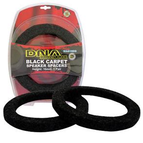 DNA SPEAKER SPACER 6.5" MDF 16MM THICK (BLACK CARPET)