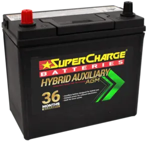 SUPERCHARGE HYBRID AUXILIARY AGM B24R-AGM NS60 PT POST D (+L)