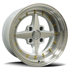 DTM OLD-SKOOL OLD-SKOOL 0166 | OLD SKOOL-VII WHITE MACHINED FACE GOLD RIVETS