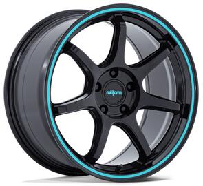 ROTIFORM RC208 | BPU GLOSS BLACK TEAL STRIPE